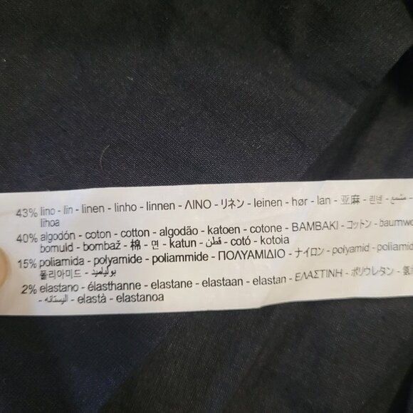 ZARA | Draped Linen Blend Dress | Sz. L - Picture 11 of 14